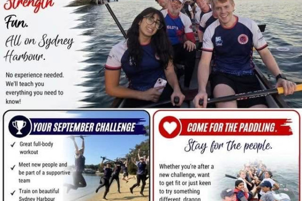 Dragon boating new paddler program