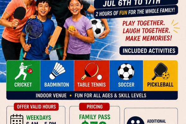 School holidays program for friends and family