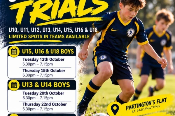 Junior Boys Trials - Diamond Valley United Soccer Club